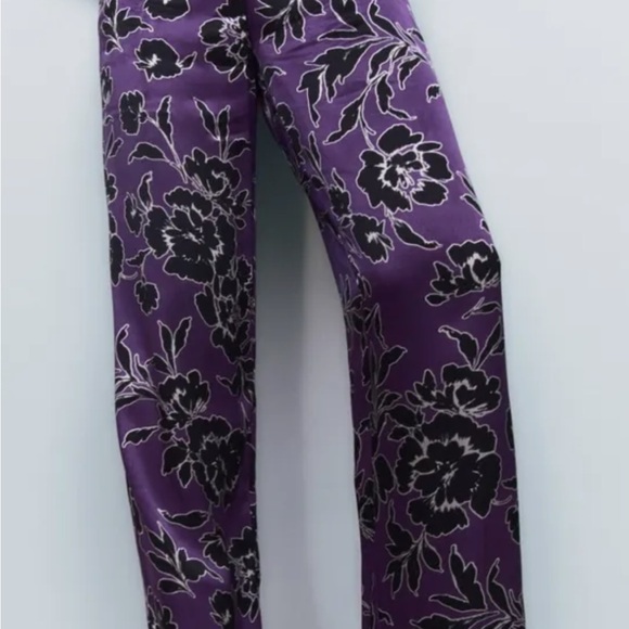 Black Top with Purple Floral Pants - Picture 6 of 10